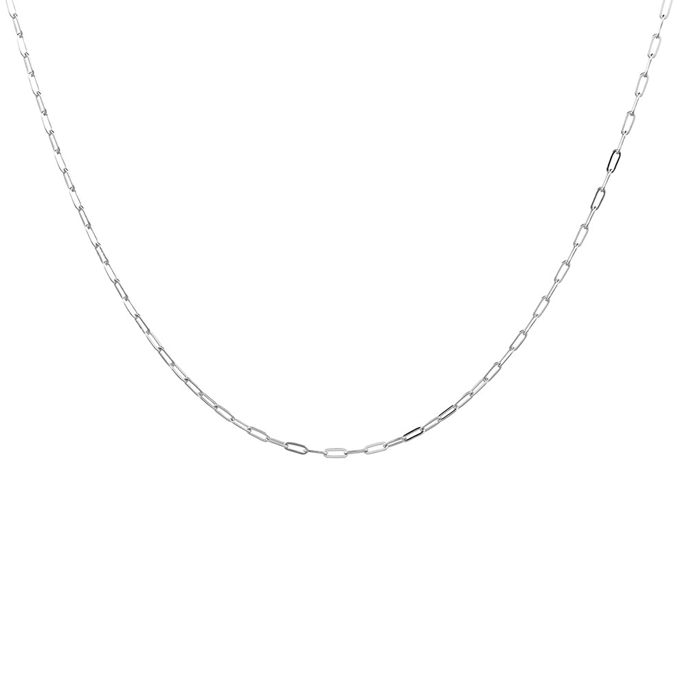 Petite paperclip link necklace