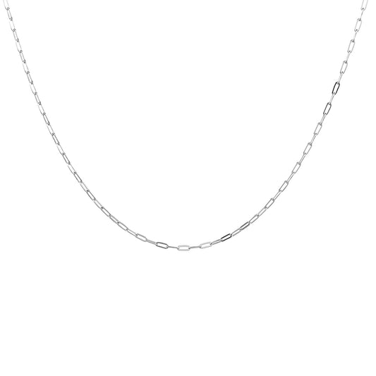 Petite paperclip link necklace