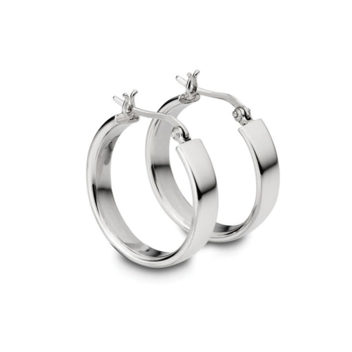 Flat Hoops Silver