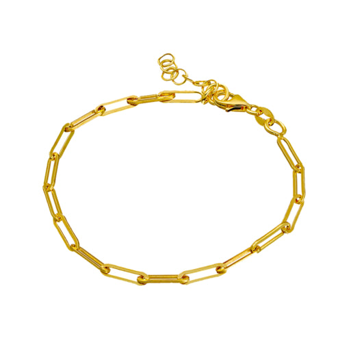 Petite Paperclip Bracelet Gold