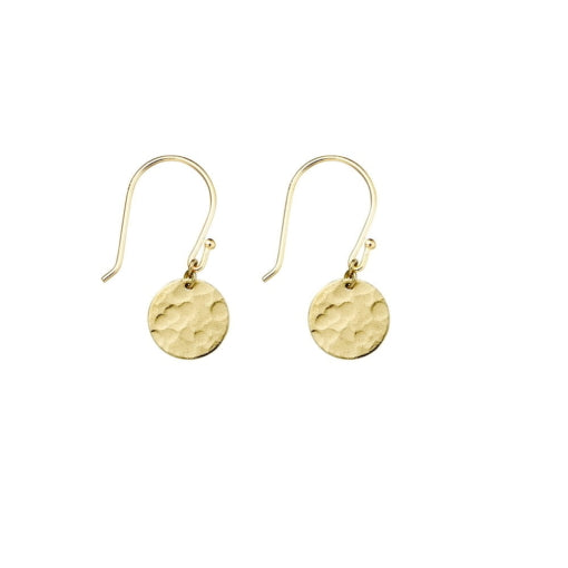 Hammered Earrings Gold