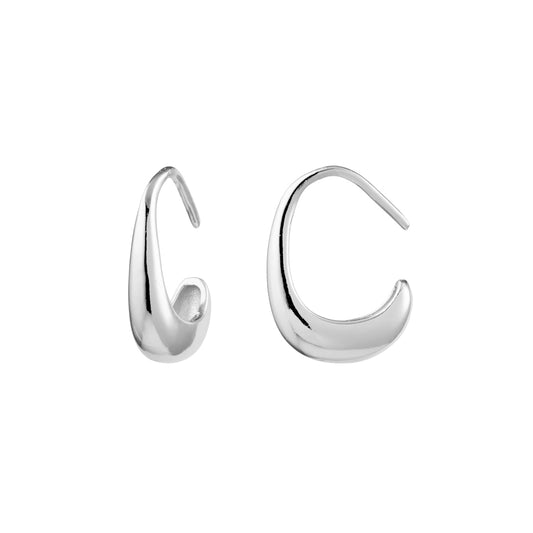 Motif Thread Earrings Silver