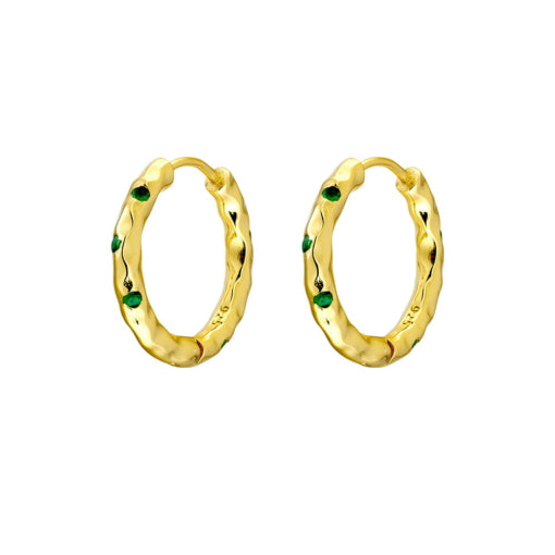 Goldies Green Earrings Gold
